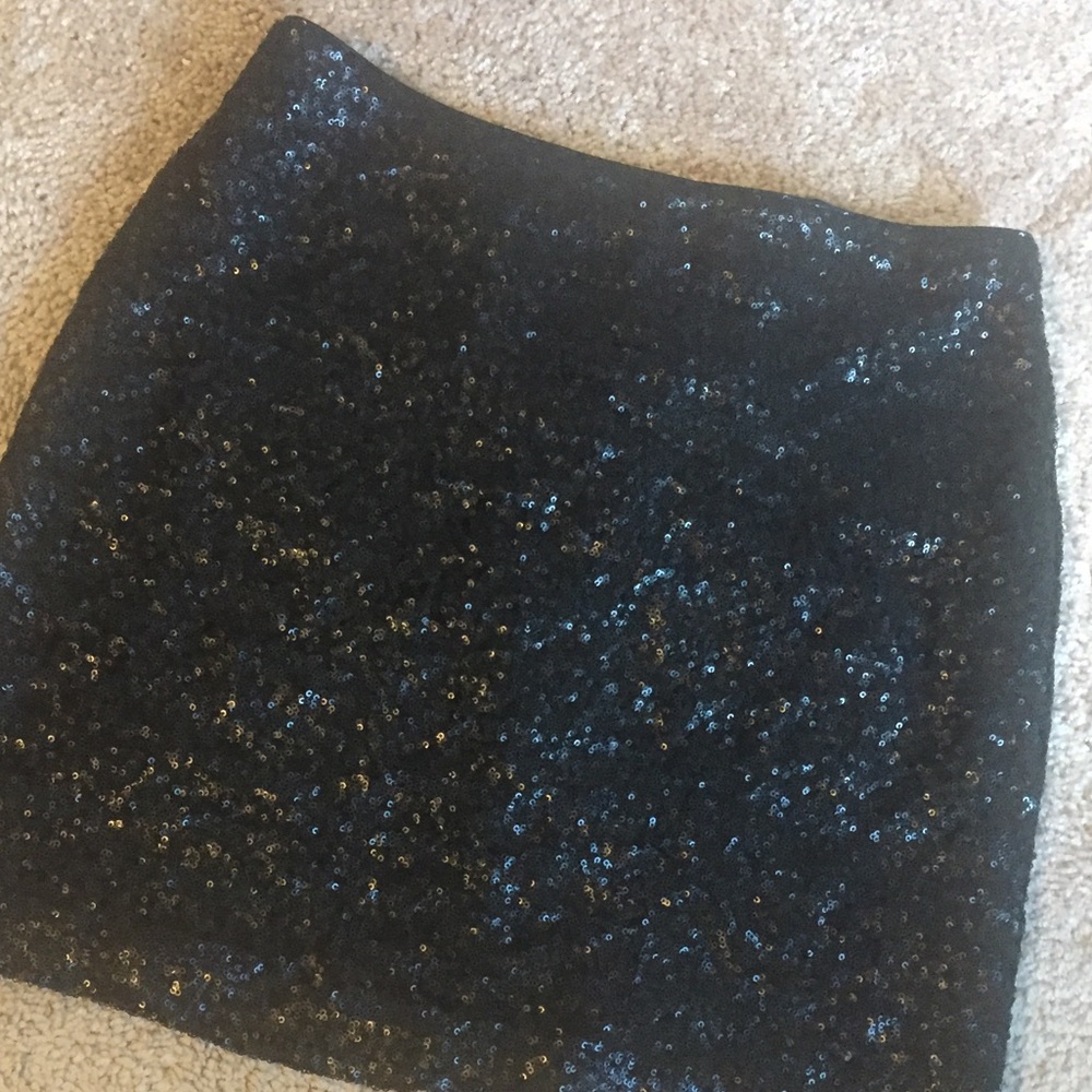 Black sequin skirt